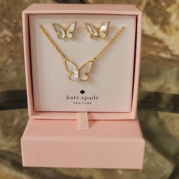 kate spade Jewelry - NWT! kate spade Butterfly Earring & Necklace Set